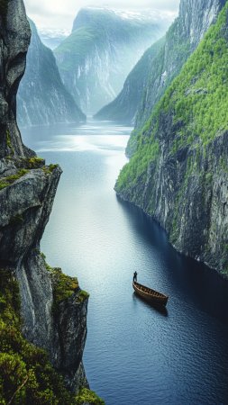 Geiranger fjord norway скачать фон 1080 x 1920