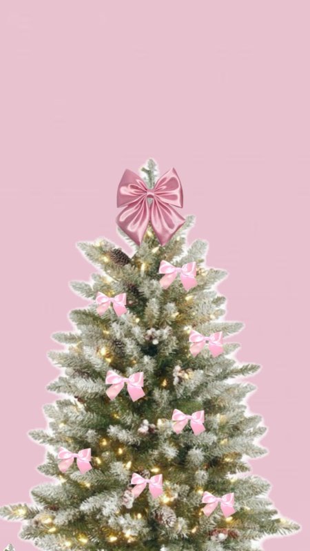Pink christmas tree wallpaper