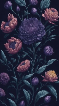 Арт цветок скачать фон 2160 x 3840