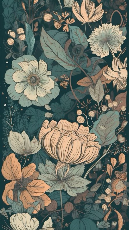 Ilustraciones florales скачать фон 1080 x 1920