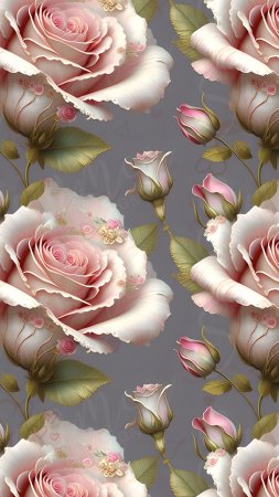 Pink rose floral whimsical fantasy graphic by summer digital design скачать фон 1424 x 2532