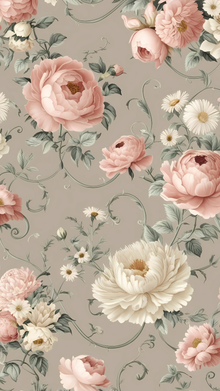 Обои с цветочным рисунком скачать фон 1080 x 1920