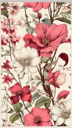 Vintage flowers wallpaper скачать фон 1080 x 1920