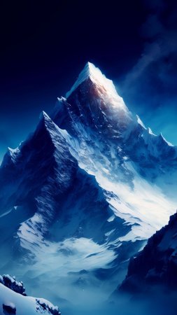Winter mountains landscape