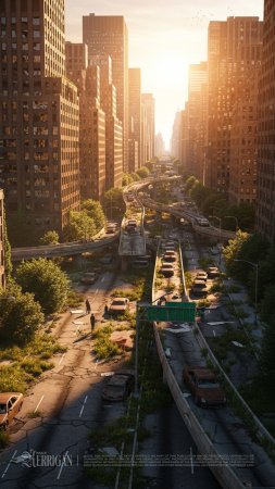 Post apocalyptic city скачать фон 720 x 1280