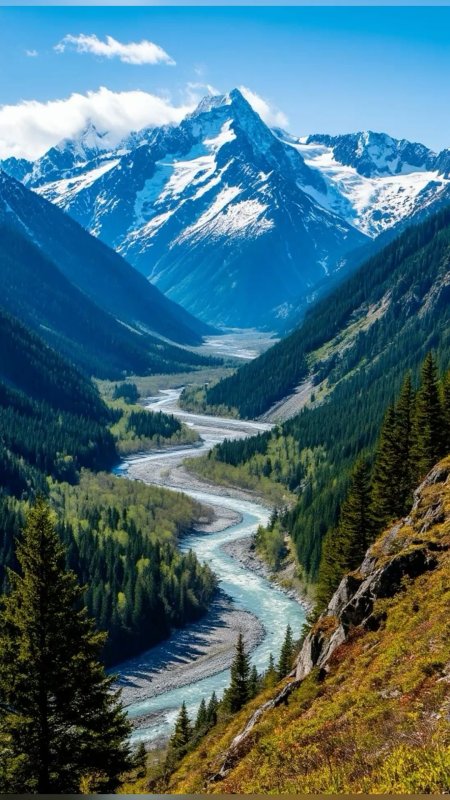 Красивая природа горы скачать фон 1080 x 1920
