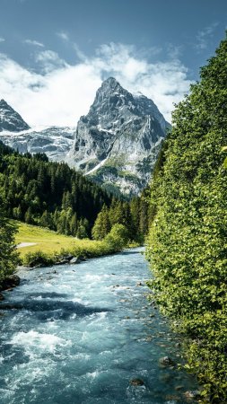 Долина розенлау швейцария скачать фон 1424 x 2532
