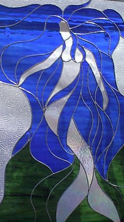 Mermaid stained glass panel скачать фон 1080 x 1920