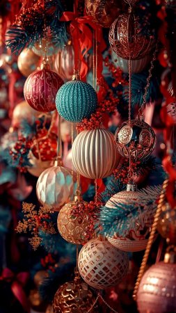 Украшение новогоднее скачать фон 1080 x 1920
