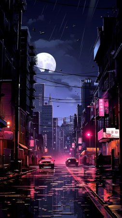 Аниме ночной город