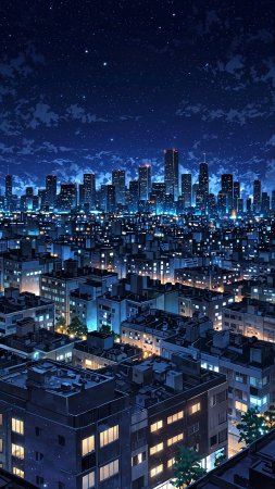 Фон аниме-города