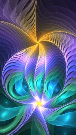 Фрактальная абстракция скачать фон 1080 x 1920
