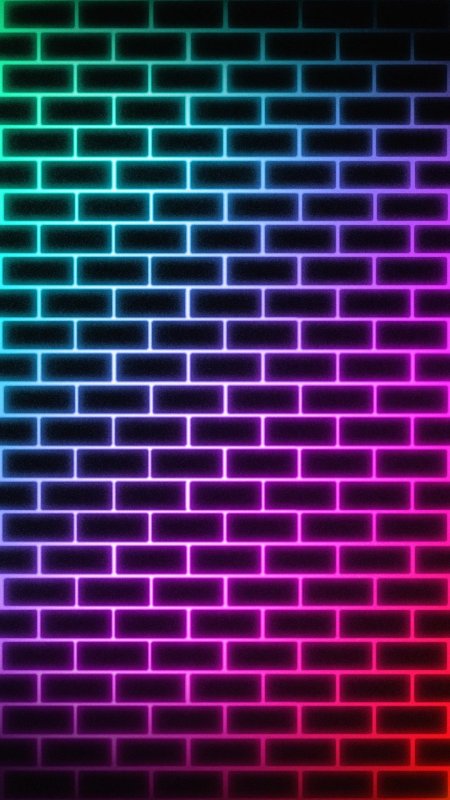 Неоновая кирпичная стена
