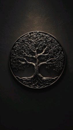 Иггдрасиль дерево скачать фон 1424 x 2532