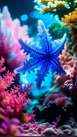 Морская звезда скачать фон 1080 x 1920