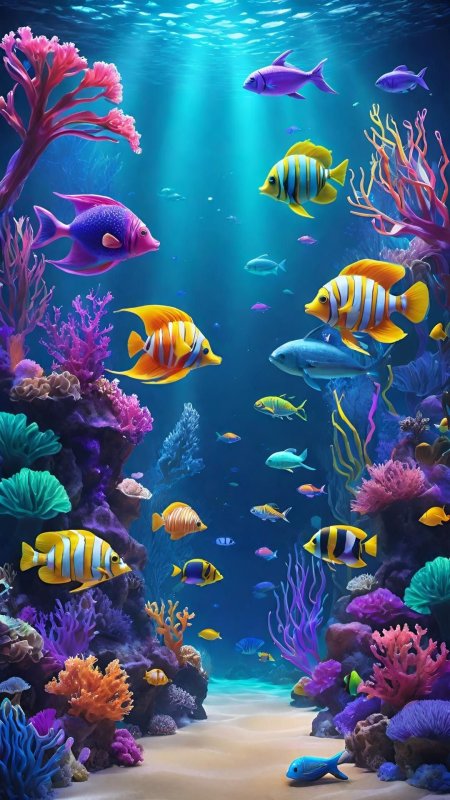 Подводный мир фон скачать фон 1080 x 1920