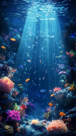 Live wallpaper underwater скачать фон 1080 x 1920