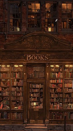 Книжный магазин в гарри поттере флориш и блоттс скачать фон 1424 x 2532