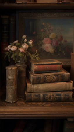 Старинные книги скачать фон 1080 x 1920