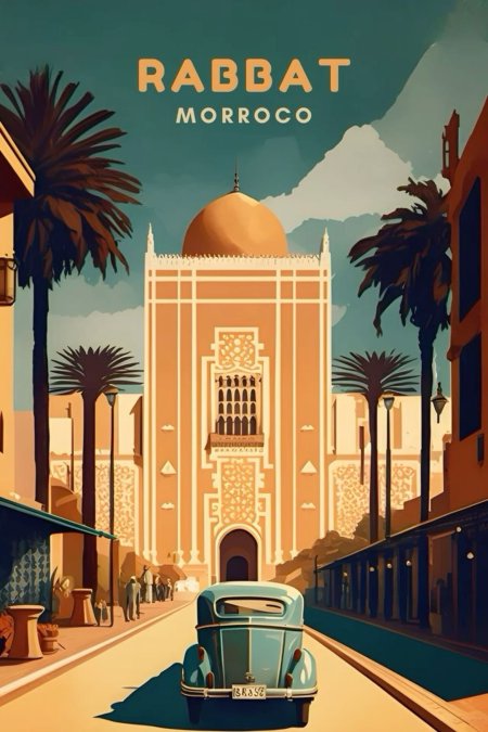 Marrakesh morocco vintage travel poster скачать фон 1168 x 1752