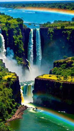 Водопад виктория в африке