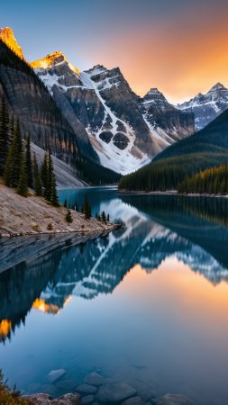 Banff national park canada скачать фон 1080 x 1920