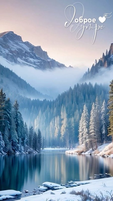 Пейзаж зимний скачать фон 1080 x 1920