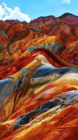 Цветные горы китая