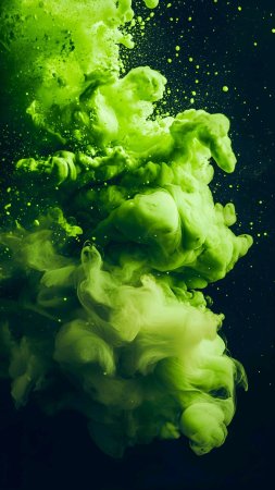 Зелёный дым скачать фон 1424 x 2532