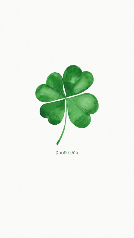 Good luck clover скачать фон 1080 x 1920