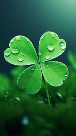 Four-leaf clover скачать фон 1080 x 1920