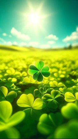 Four leaf clover скачать фон 1080 x 1920