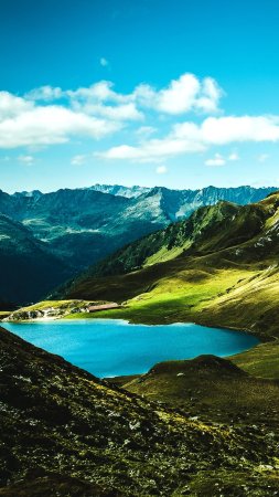 Озеро schrecksee германия скачать фон 2160 x 3840
