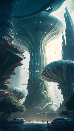 Фантастический пейзаж скачать фон 1080 x 1920