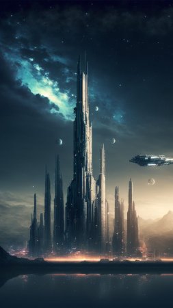 Будущего город скачать фон 1080 x 1920