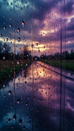 Капли на стекле скачать фон 2160 x 3840