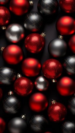 Рождественские шары скачать фон 2160 x 3840