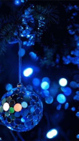 Новый год синий скачать фон 720 x 1280