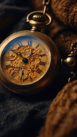 Gold pocket watch скачать фон 1080 x 1920
