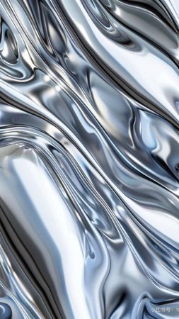 Smooth reflective chrome surface with fluid metallic texture скачать фон 720 x 1280