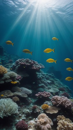 Underwater coral reef скачать фон 1080 x 1920