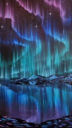 Северное сияние мастихином