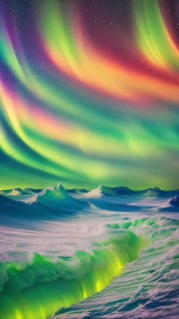 Light aurora borealis
