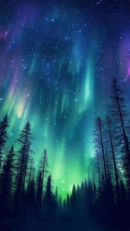 Aurora borealis northern lights