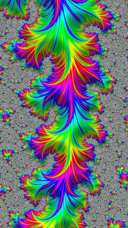 Яркие фракталы скачать фон 1080 x 1920