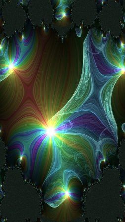 Сияние фрактал скачать фон 1080 x 1920