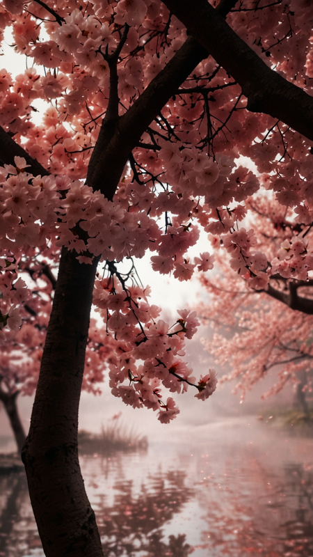 Cherry blossom tree скачать фон 1080 x 1920