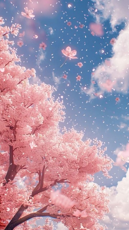 Cherry blossom wallpaper aesthetic anime скачать фон 1080 x 1920