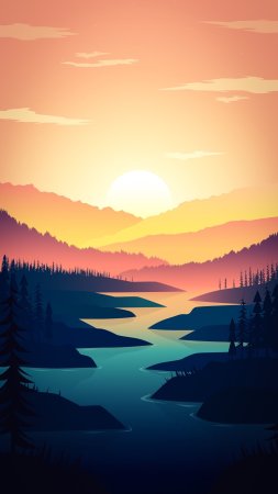 Firewatch лес река горы