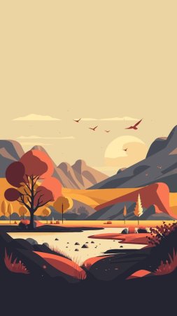 Пейзаж иллюстрация